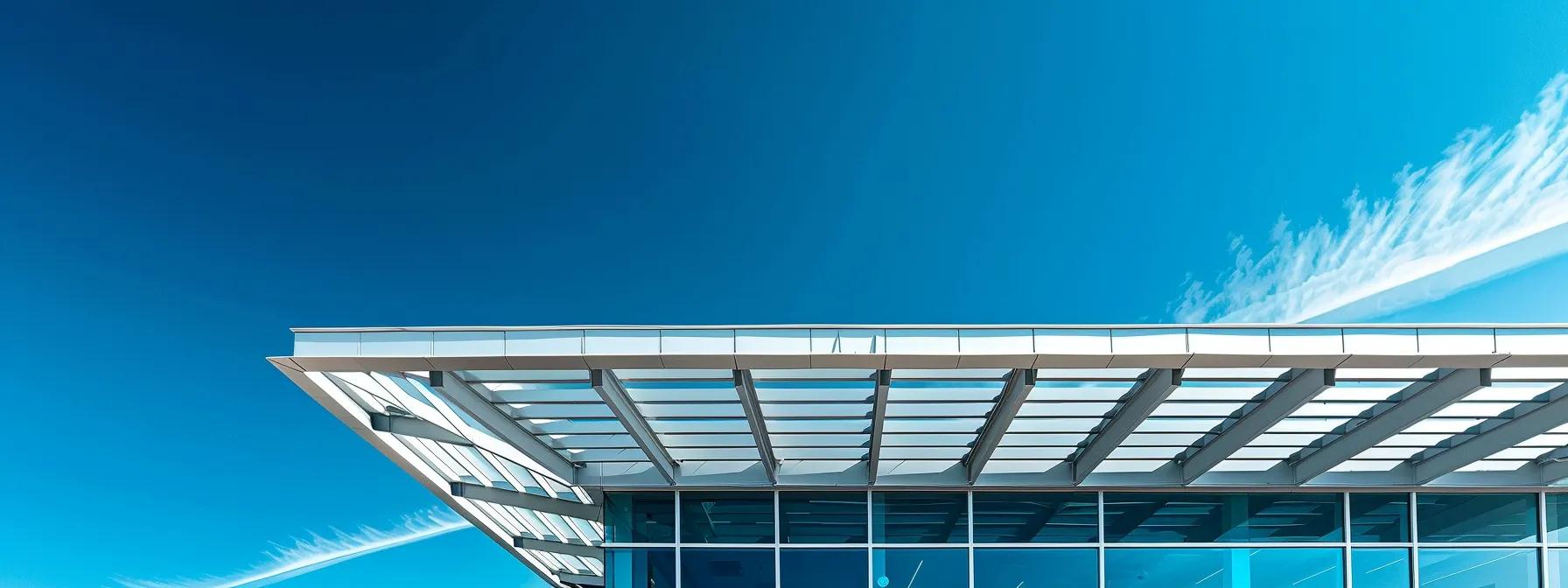 a well-maintained, modern commercial roof in pompano beach is framed against a bright blue sky, showcasing the importance of routine maintenance with vibrant textures and sleek lines, emphasizing its value as a smart investment in property upkeep. a well-maintained, modern commercial roof in pompano beach is framed against a bright blue sky, showcasing the importance of routine maintenance with vibrant textures and sleek lines, emphasizing its value as a smart investment in property upkeep.
